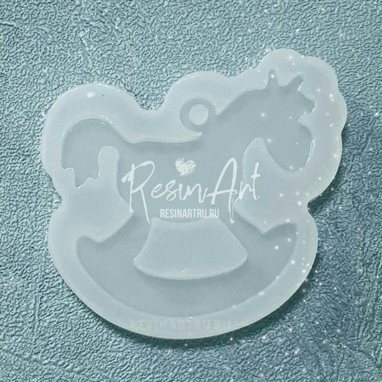 Елочная игрушка Лошадка - Силиконовый молд, ResinArt — картинка 2