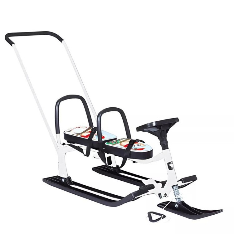 Снегокат детский 505 TWINS BABY PUSH со спинкой для двоих — картинка 9