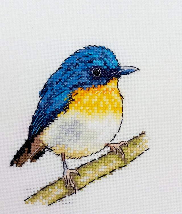 Набор для вышивания «Синяя мухоловка» — картинка 3