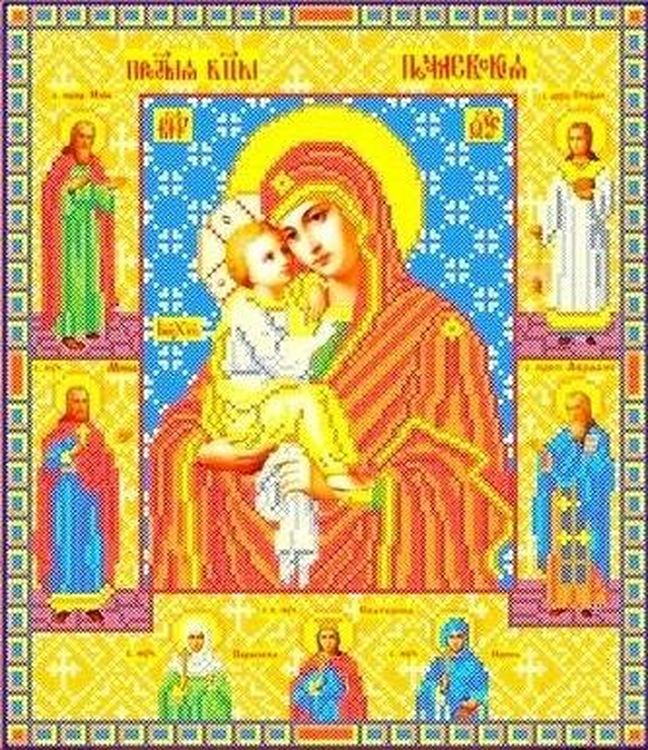 Рисунок на ткани «Богородица Почаевская»