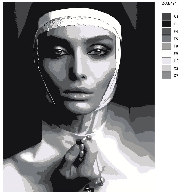 Картина по номерам «Монашка» — картинка 2