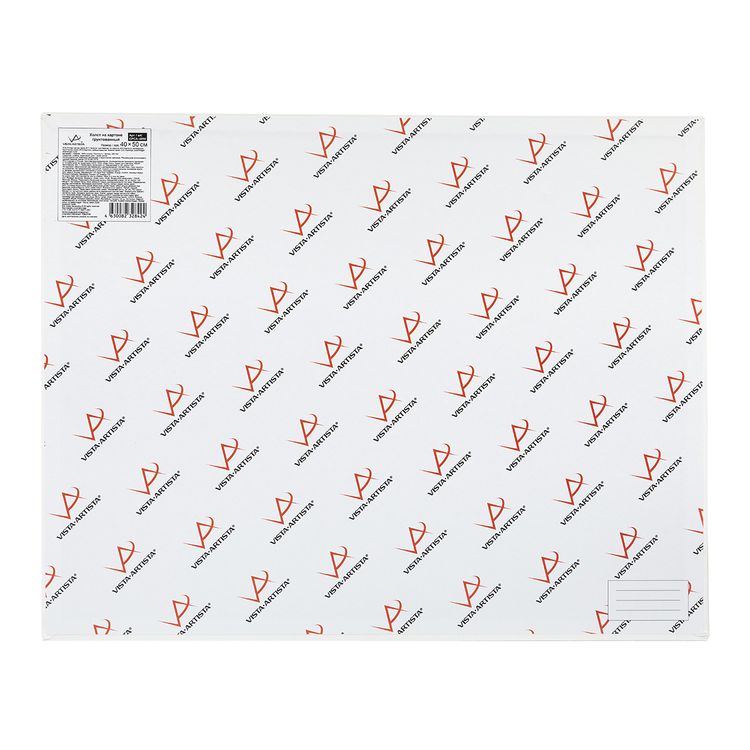 Холст грунтованный на картоне, 100% хлопок, 40x50 см, 240 г/м2, мелкозернистый, Vista-Artista — картинка 3