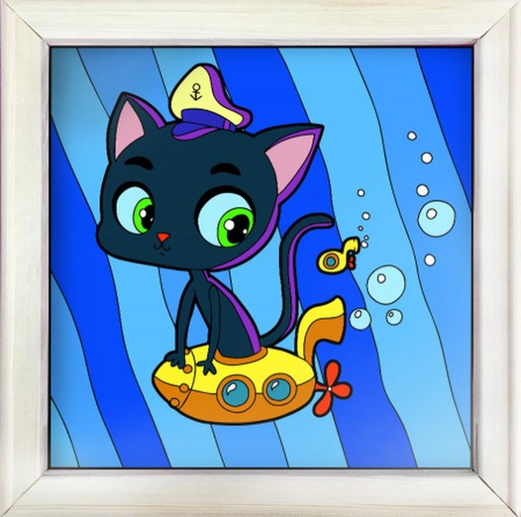 Картина по номерам «Кот-капитан» — картинка 5