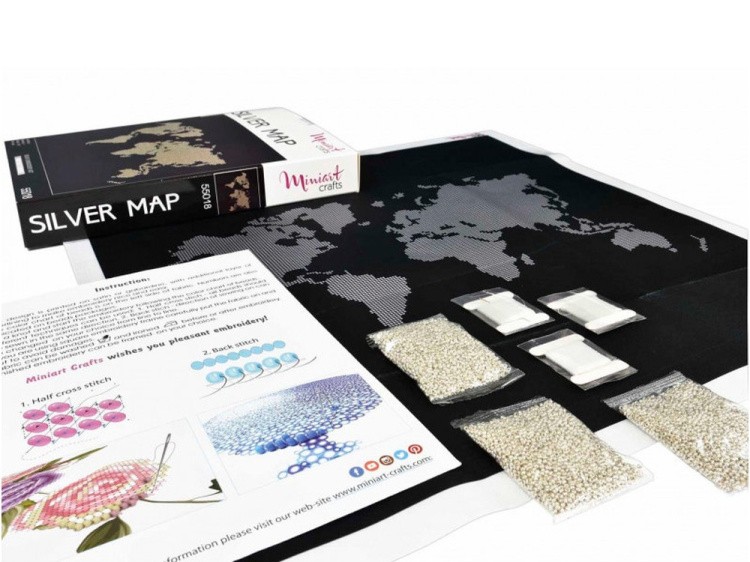 Набор вышивки бисером «Серебряная Карта» — картинка 3