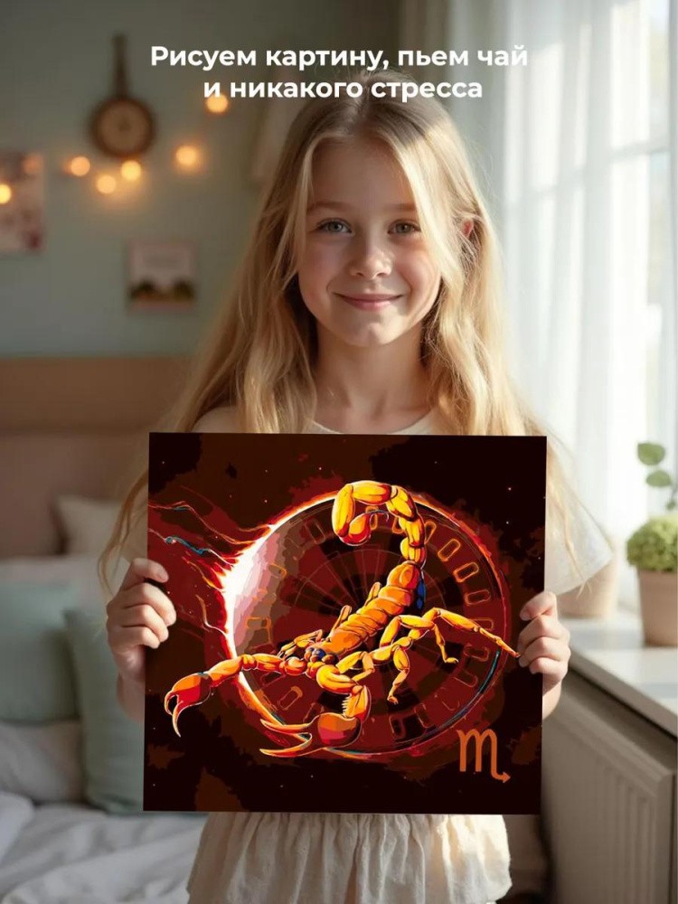 Картина по номерам «Знаки зодиака. Скорпион» — картинка 6