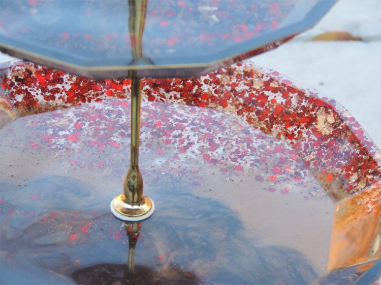 Силиконовый молд Epoxy Master заготовка для фруктовницы граненая, 21 см — картинка 5