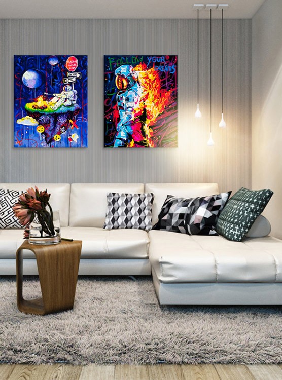 Картина по номерам «Астронавт в пламени» — картинка 8