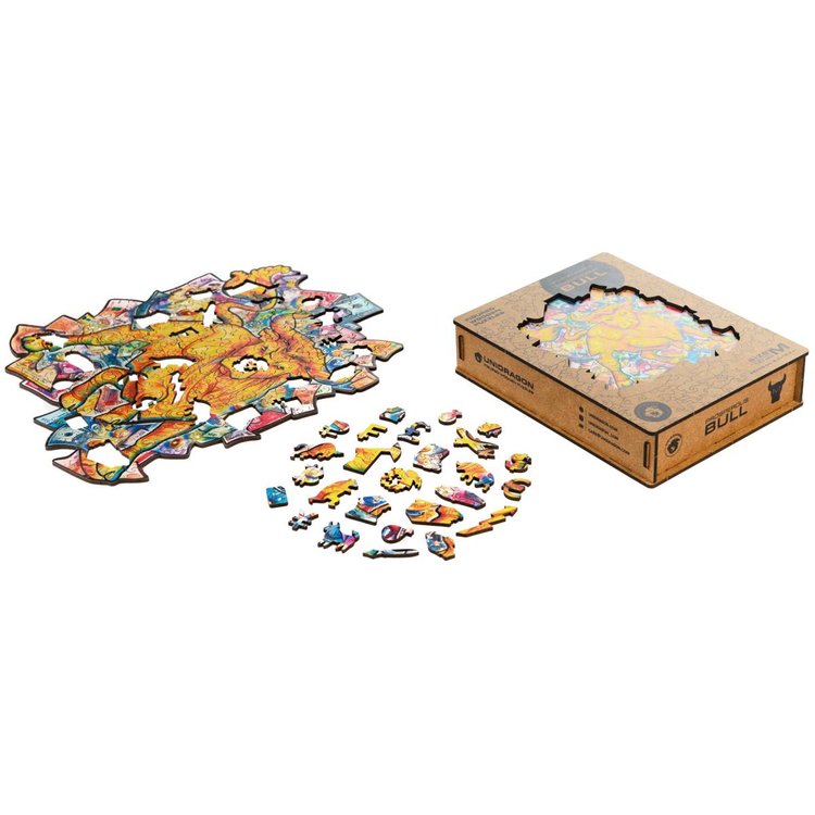 Деревянный пазл Unidragon «Процветающий бык», размер M (А4) — картинка 10