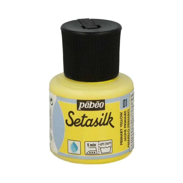 Краска по шелку Setasilk, цвет: желтый, 45 мл, Pebeo