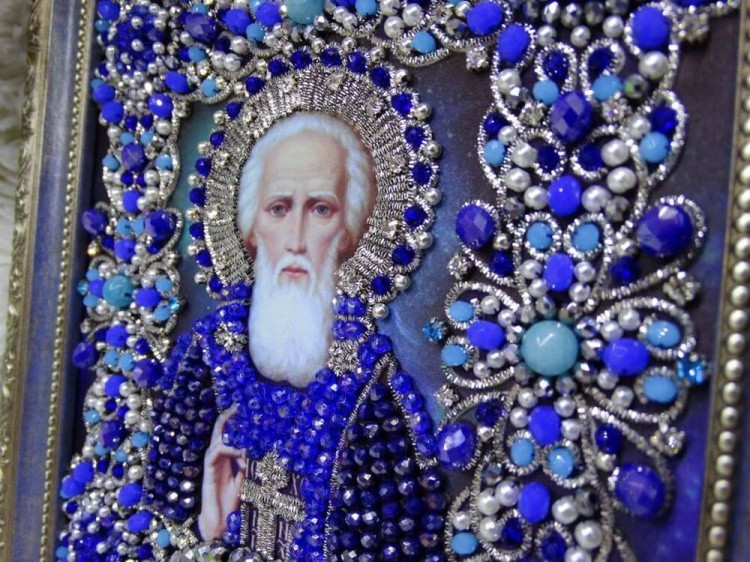 Набор вышивки хрустальными камнями «Святой Сергий Радонежский» — картинка 10