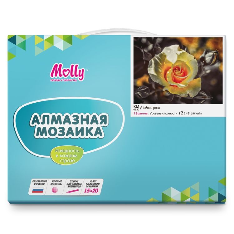 Алмазная вышивка «Чайная роза» — картинка 5