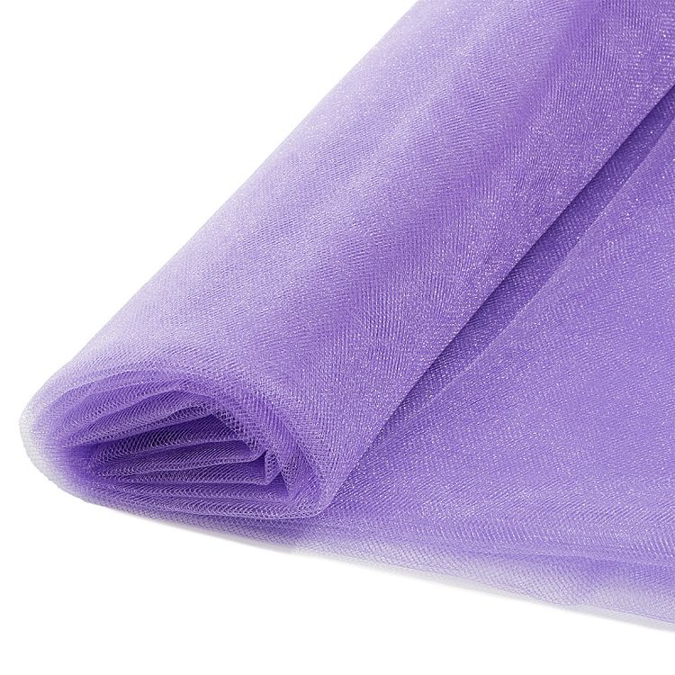 Фатин Kristal средней жесткости, блестящий, 5 м, ширина 300 см, цвет: сиреневый — картинка 4