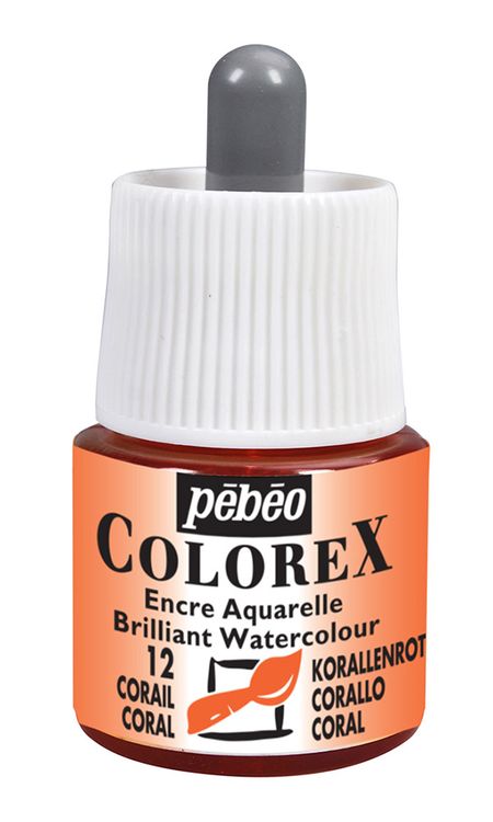 Акварельные чернила Pebeo Colorex (коралл), 45 мл