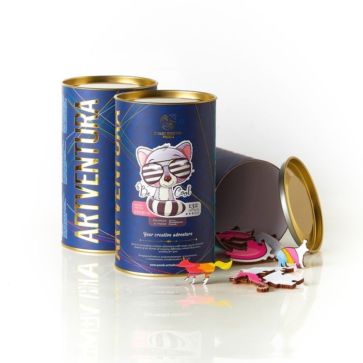 Деревянные пазлы Артвентура «Енотик в очках» — картинка 3