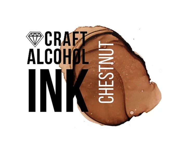 Алкогольные чернила каштан (Chestnut) 20 мл, Craft Alcohol INK — картинка 2