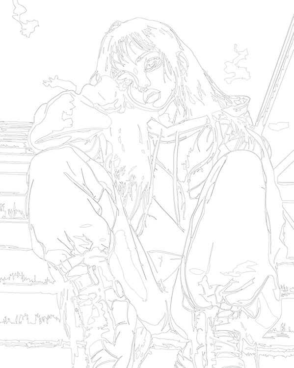 Картина по номерам «Девушка в стиле аниме, уличный стиль» — картинка 3