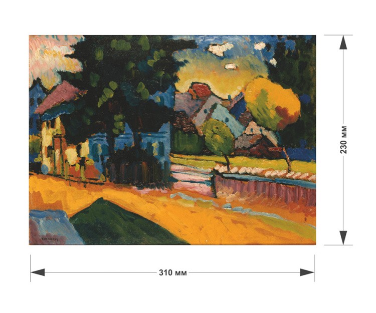 Деревянные пазлы DAVICI «Вид Мурнау» В.В.Кандинского — картинка 2