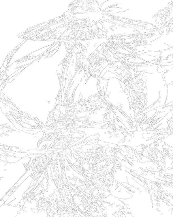 Картина по номерам «Япония, Азия: воин самурай монохром, чб» — картинка 3