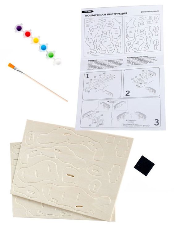 3D пазл-раскраска «Носорог» — картинка 2