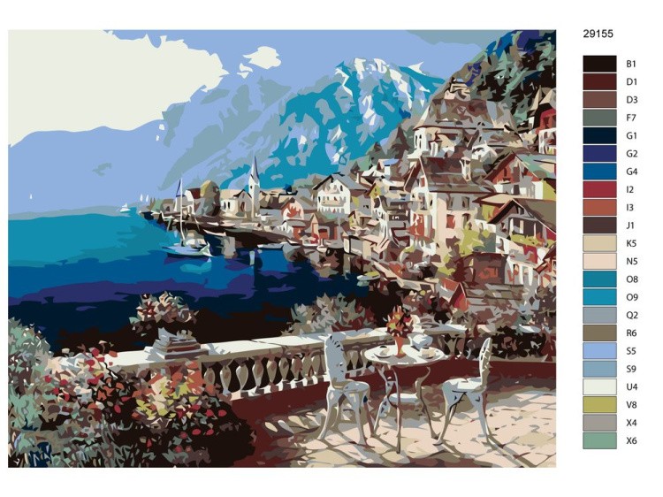 Картина по номерам «Столик с видом на море» — картинка 2