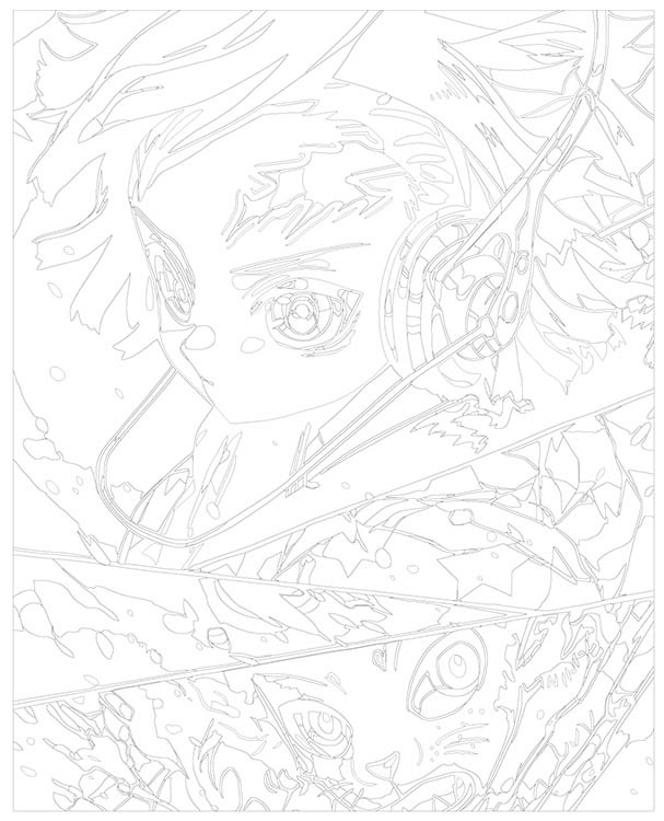 Картина по номерам «Аниме: Коллаж из двух героев» — картинка 3