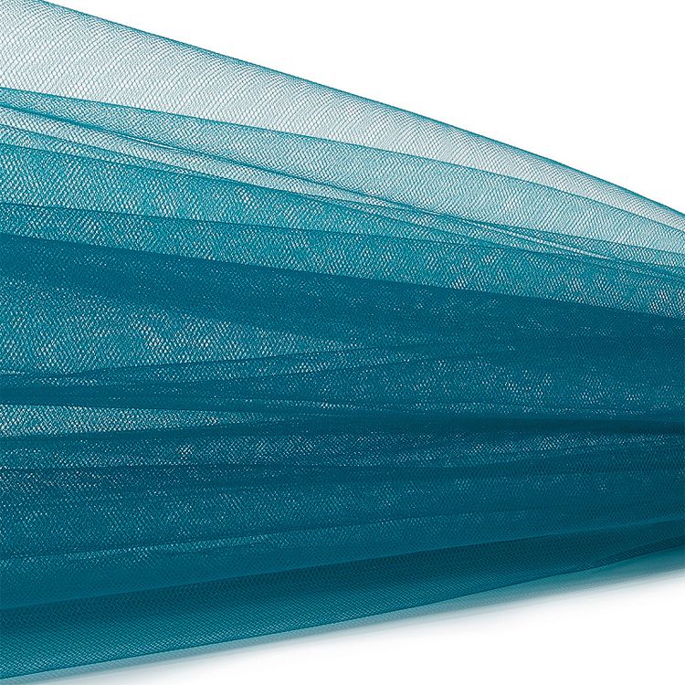 Еврофатин мягкий матовый Hayal Tulle, 5 м, ширина 300 см, 100% полиэстер, цвет: ярко-бирюзовый, Hayal — картинка 2