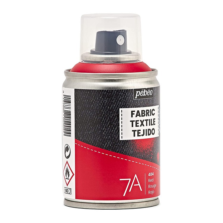 Краска для текстиля 7А Spray (аэрозоль), 100 мл, цвет: красный, Pebeo — картинка 2