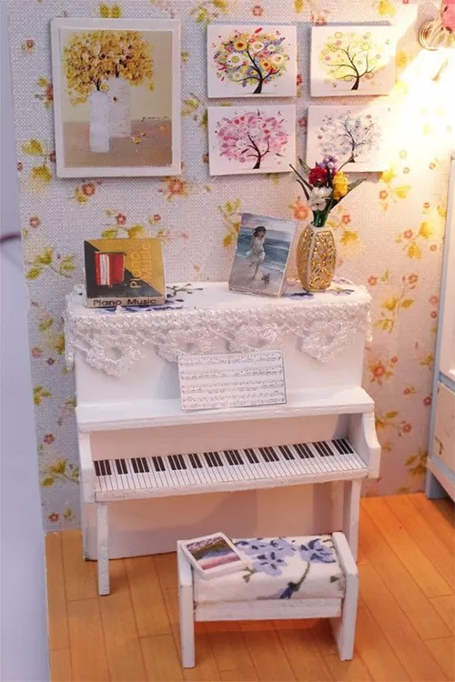Сборная модель Румбокс. Миниатюрная комната «Комната с пианино» — картинка 9