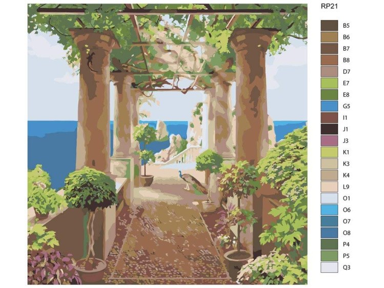 Картина по номерам «Райские сады» — картинка 2