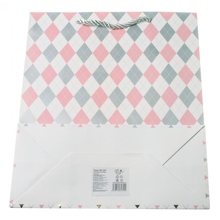 Подарочный пакет «Розовые ромбы» — картинка 6