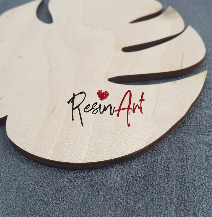 Заготовка для подстаканника №9 - монстера (фанера) 11x13 см, 1 шт., ResinArt — картинка 2