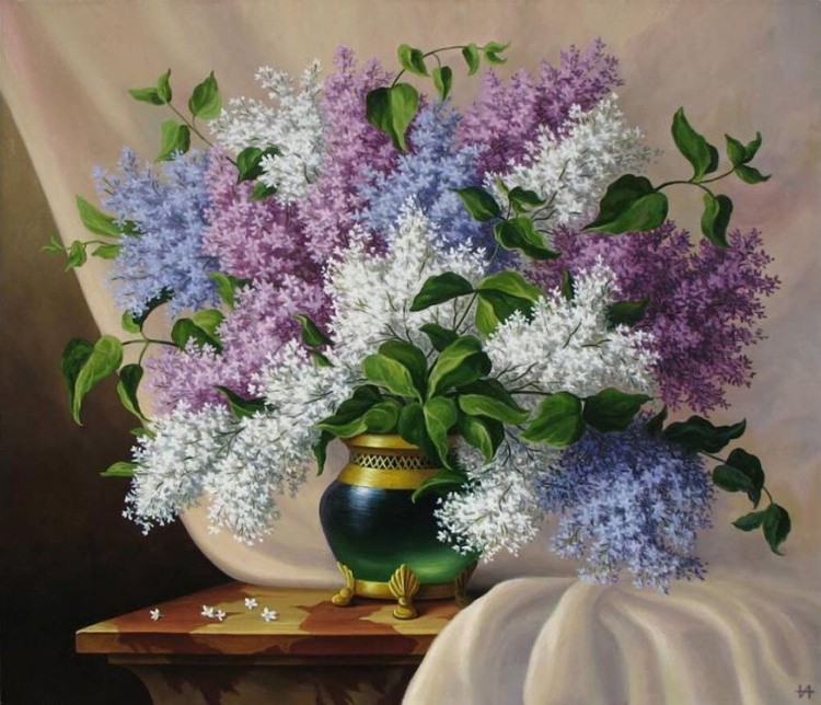 Картина по номерам «Пышная сирень» — картинка 2
