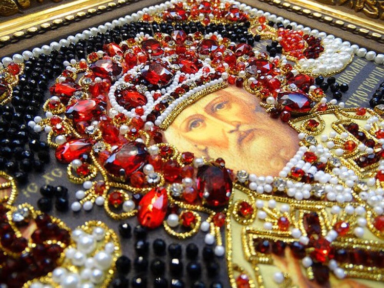 Набор вышивки хрустальными камнями «Николай» (красный) — картинка 5