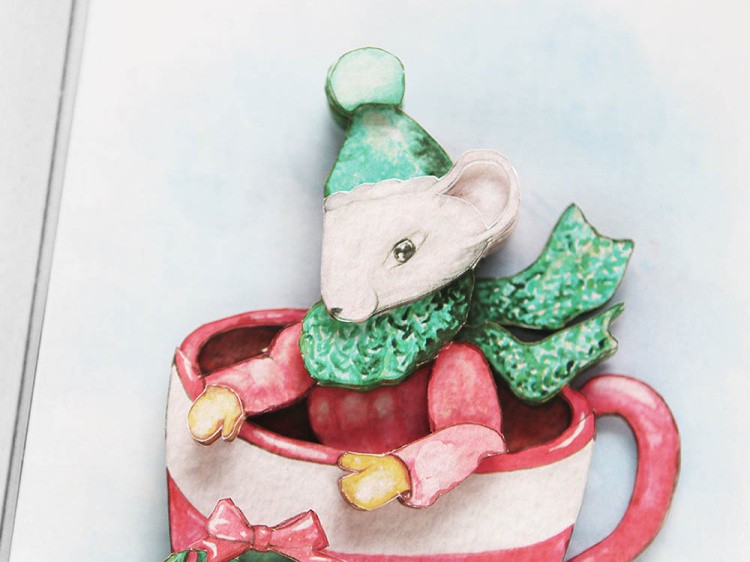 Папертоль «Мышка в чашке» — картинка 4