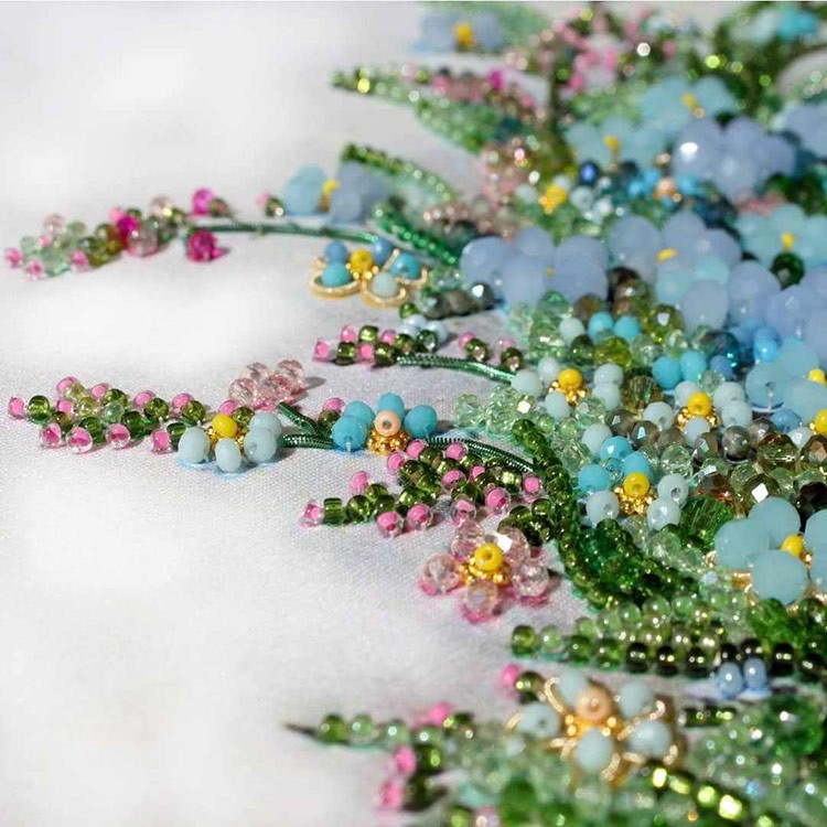 Вышивка Образа в каменьях «Незабудки» — картинка 2