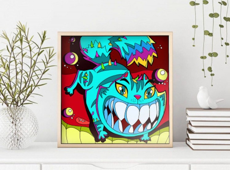 Картина по номерам «Чеширский кот» — картинка 6