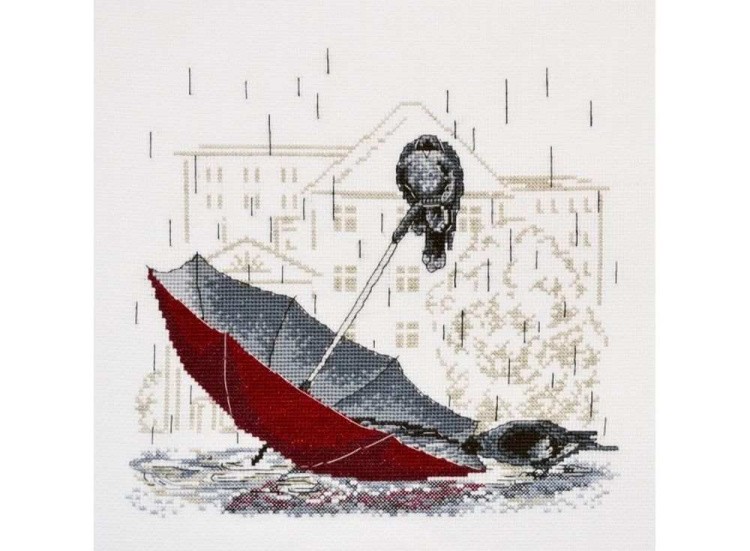 Набор для вышивания «Грустный зонтик»