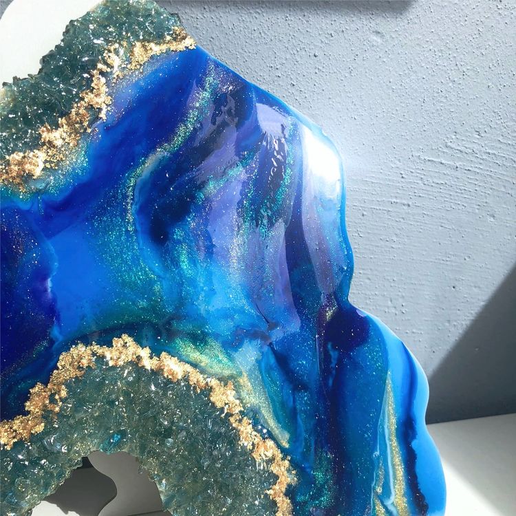 Набор для создания картины эпоксидной смолой MixArt Resin BOX Геода — картинка 4