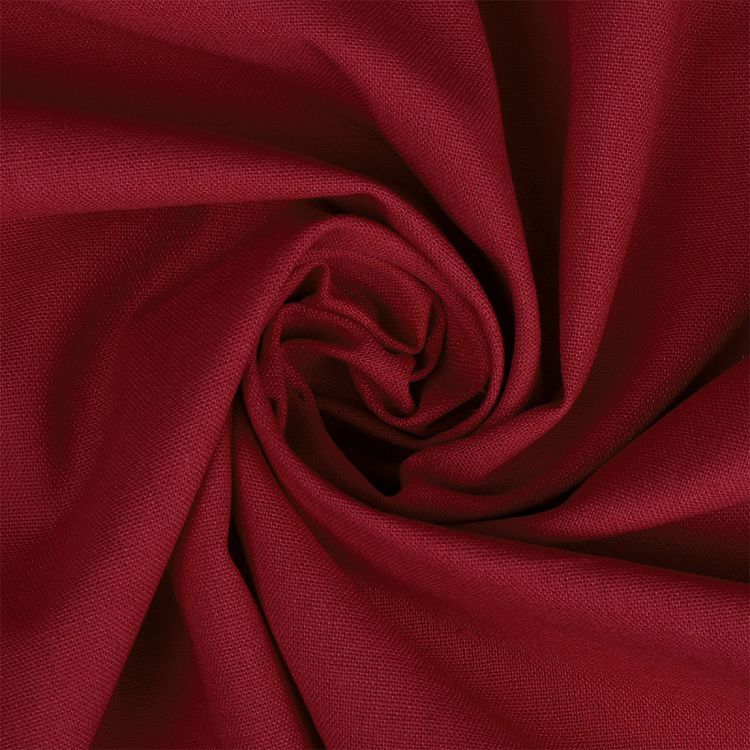 Ткань льняная, 200 г/м², 5 м x 140 см, цвет: красный, TBY