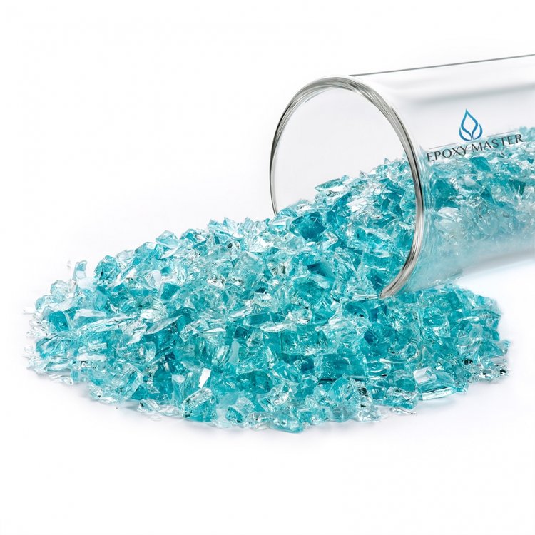 Стеклянная крошка бирюзовая, 100г — картинка 2