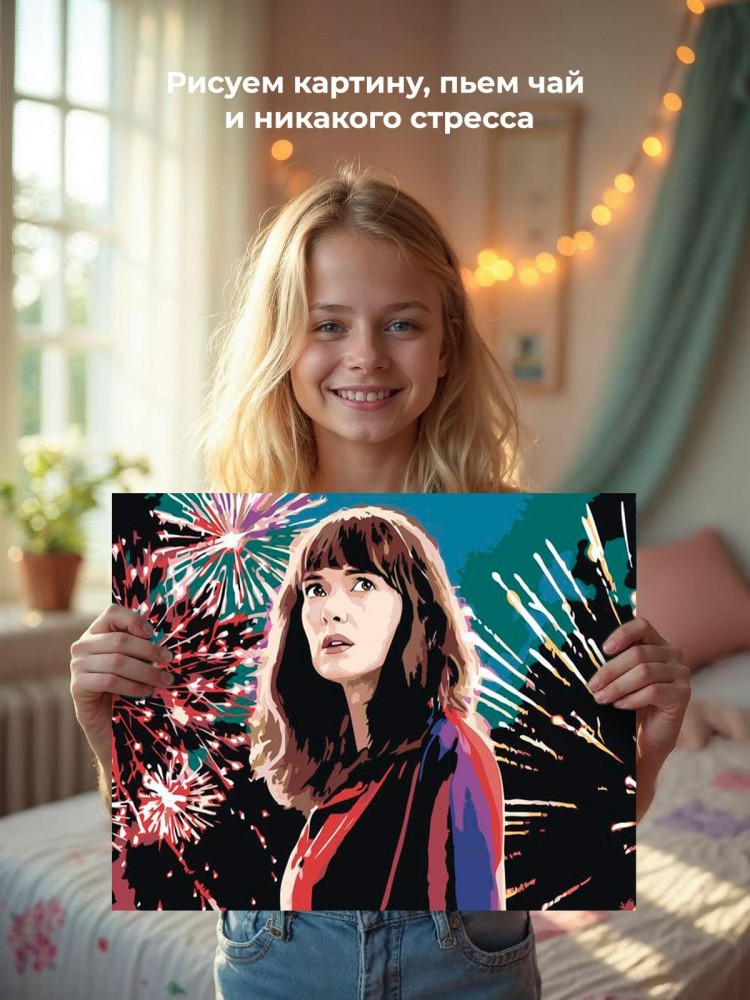 Картина по номерам «Очень странные дела: Джойс Байерс - Вайнона Райдер 2» — картинка 7