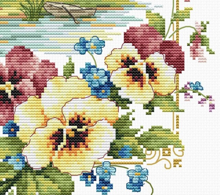 Набор для вышивания «Родные просторы. Анютины глазки» — картинка 4