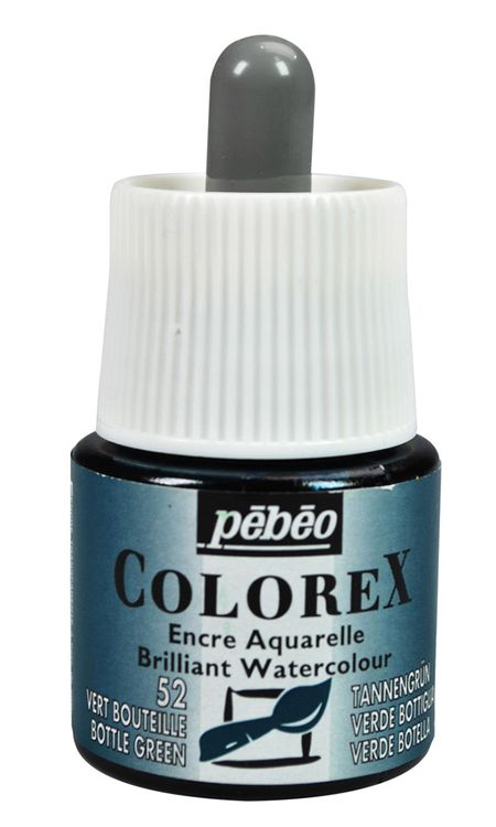 Акварельные чернила Pebeo Colorex (зеленый бутылочный), 45 мл