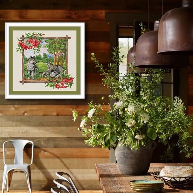 Набор для вышивания «Таежная семья. Волки» — картинка 8