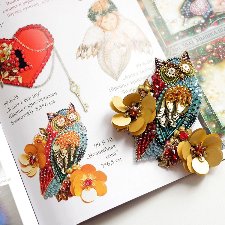 Набор для вышивания «Брошь. Волшебная сова» — картинка 3