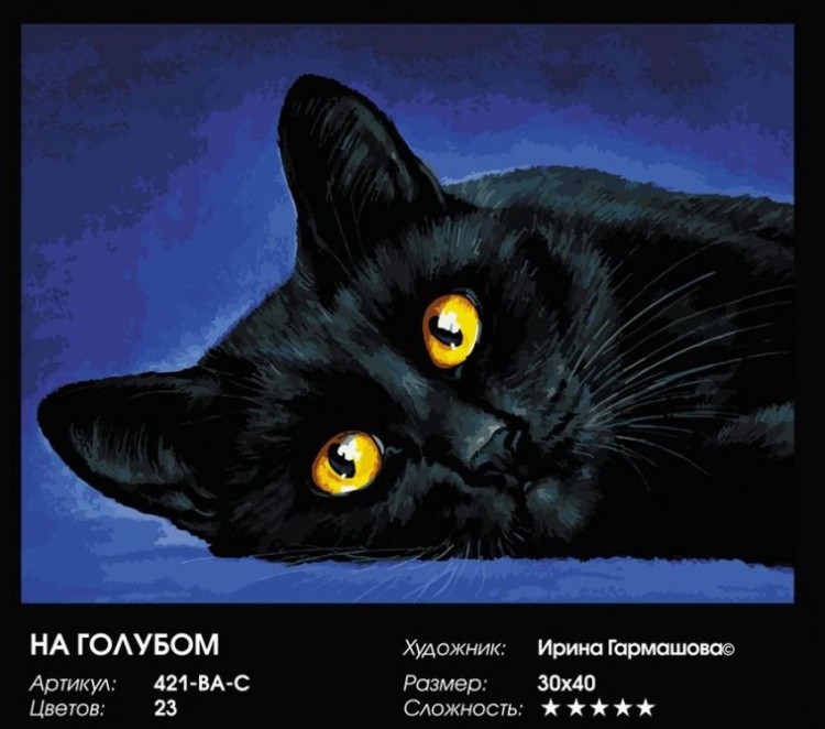 Картина по номерам «На голубом» — картинка 2