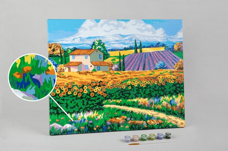 Картина по номерам «В цветущих полях» — картинка 3