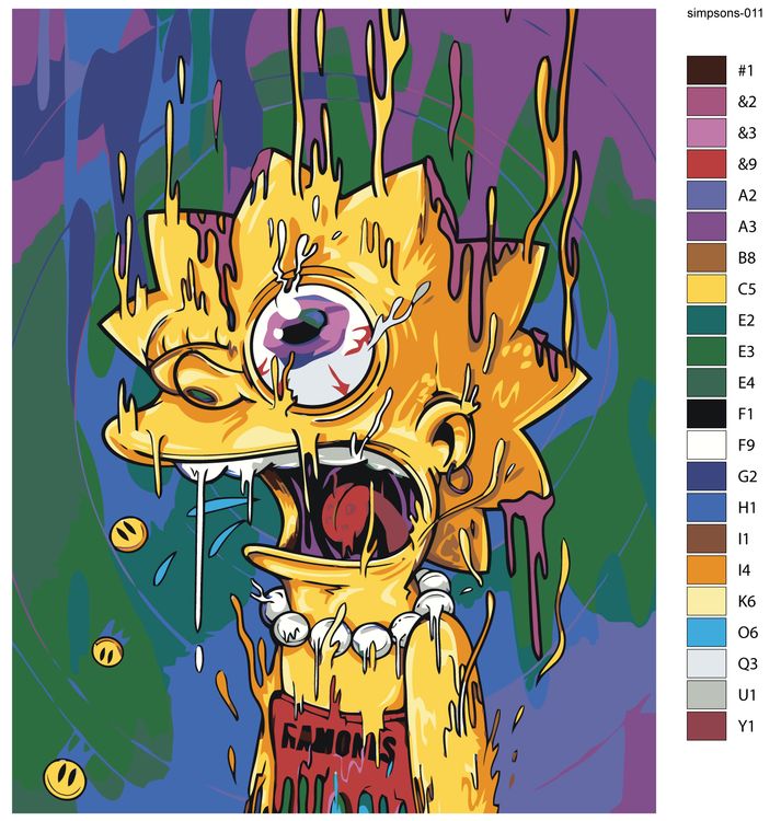 Картина по номерам «Simpsons Симпсоны: Лиза» — картинка 2