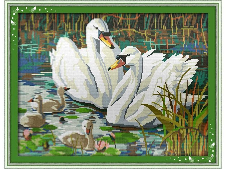 Набор для вышивания «Лебеди с птенцами» — картинка 2