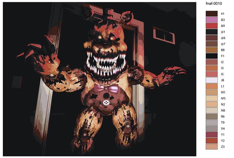 Картина по номерам «Фнаф Five nights at Freddy's Фредди 3» — картинка 2